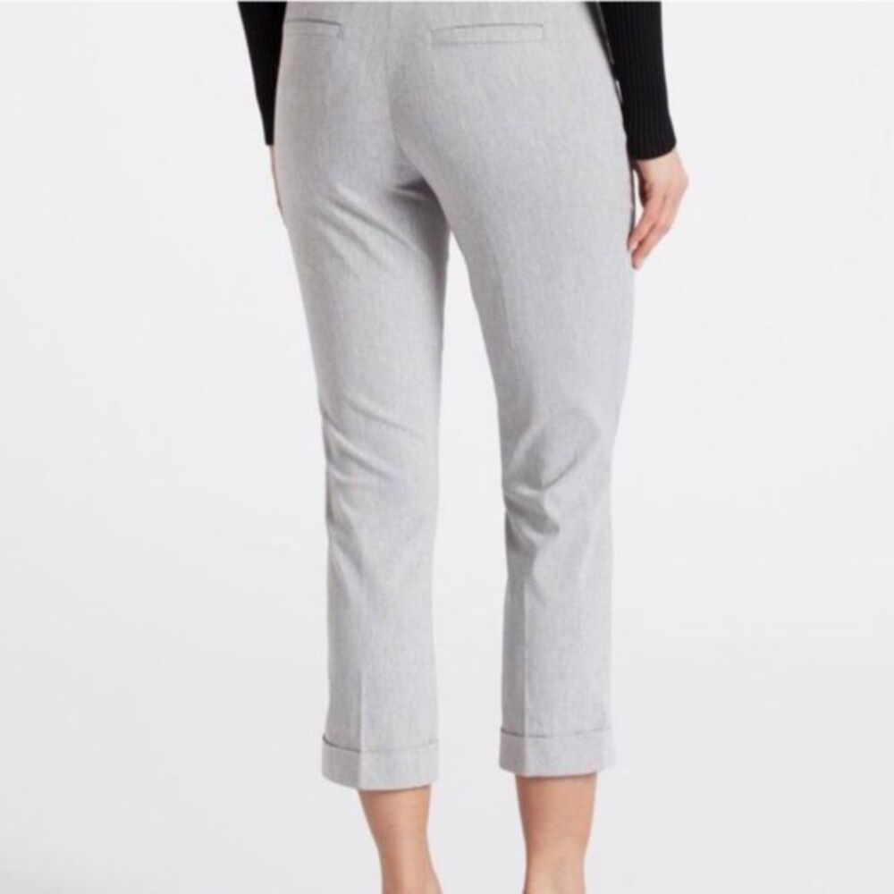 Tribal Fia Flatten It Pull On Cropped Pants Heathered Stretch Cuffed Gray 14 - Picture 9 of 9